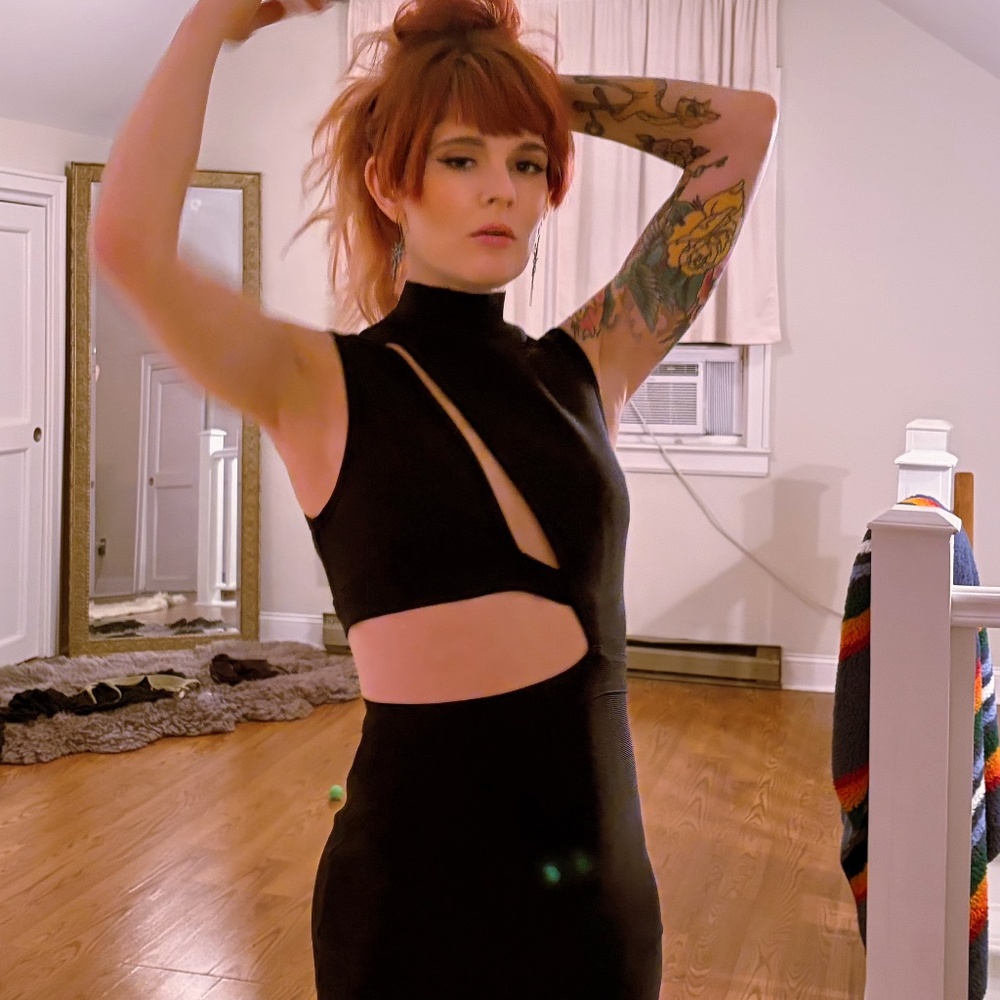 HERVE LEGER X FOREVER 21 Cutout Dress- small/black